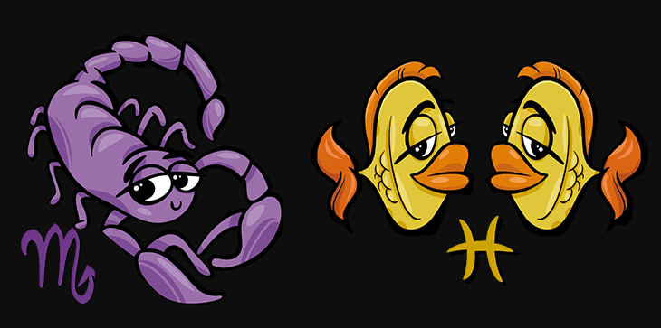 Рыбы Женщина и Скорпион Мужчина